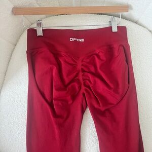 DFYNE Crimson Red Leggings